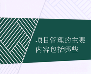 項目管理的主要內(nèi)容包括哪些